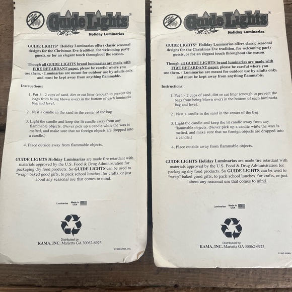 Red Luminaria & Candle Set - 6 Pack vintage - Picture 2 of 2